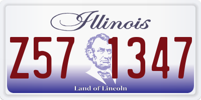 IL license plate Z571347