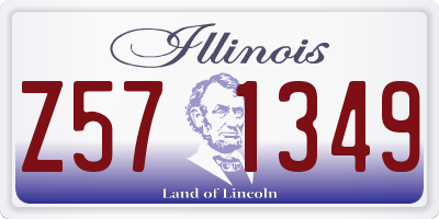 IL license plate Z571349