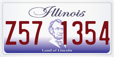 IL license plate Z571354