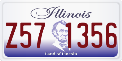 IL license plate Z571356