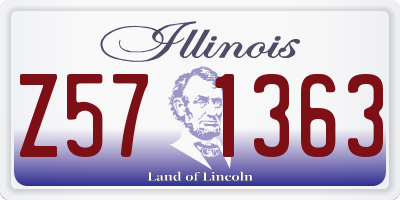 IL license plate Z571363