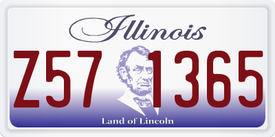 IL license plate Z571365