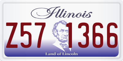 IL license plate Z571366
