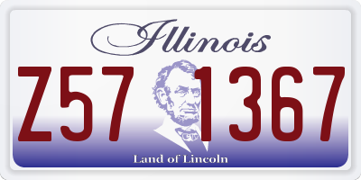 IL license plate Z571367