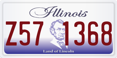 IL license plate Z571368