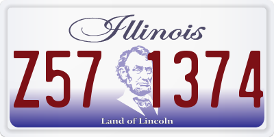 IL license plate Z571374