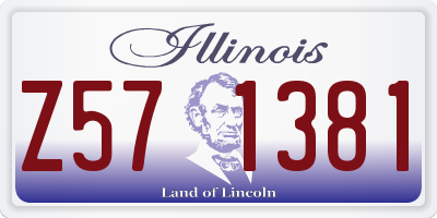 IL license plate Z571381