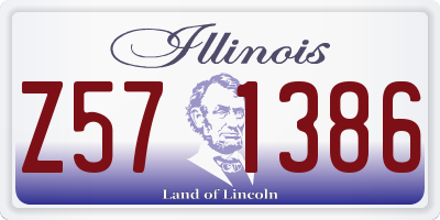 IL license plate Z571386