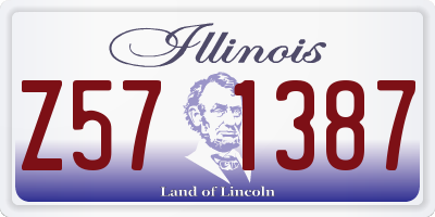 IL license plate Z571387