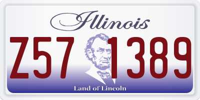 IL license plate Z571389