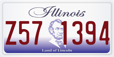 IL license plate Z571394
