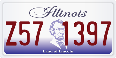 IL license plate Z571397