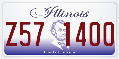 IL license plate Z571400