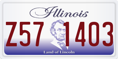 IL license plate Z571403