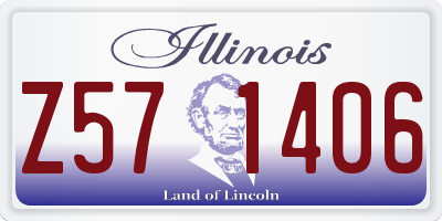 IL license plate Z571406