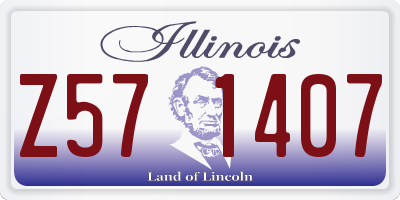 IL license plate Z571407