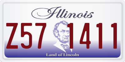IL license plate Z571411