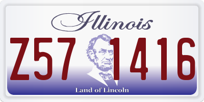 IL license plate Z571416