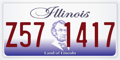 IL license plate Z571417