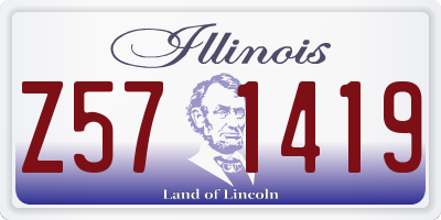 IL license plate Z571419