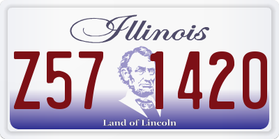 IL license plate Z571420