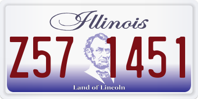 IL license plate Z571451