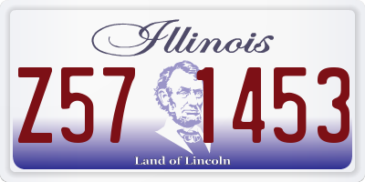 IL license plate Z571453