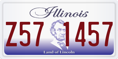 IL license plate Z571457