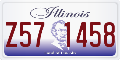 IL license plate Z571458