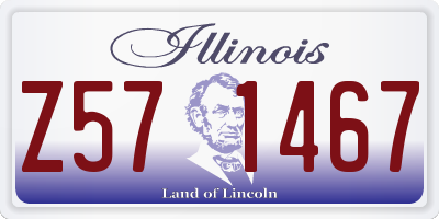 IL license plate Z571467
