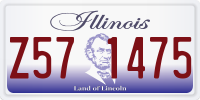 IL license plate Z571475