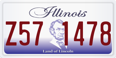 IL license plate Z571478