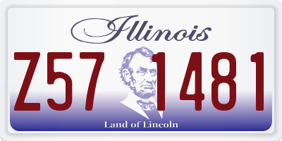 IL license plate Z571481