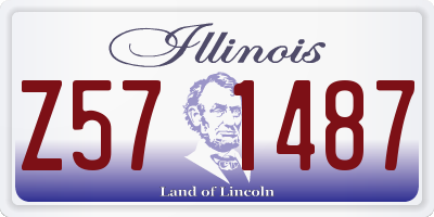 IL license plate Z571487
