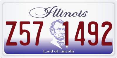 IL license plate Z571492