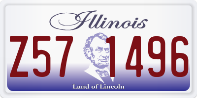 IL license plate Z571496