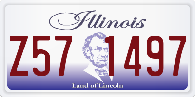 IL license plate Z571497