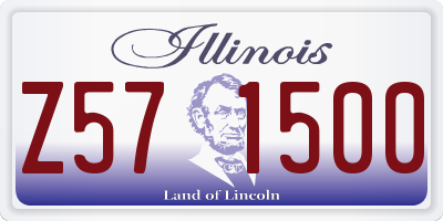 IL license plate Z571500