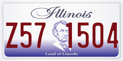 IL license plate Z571504