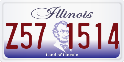 IL license plate Z571514