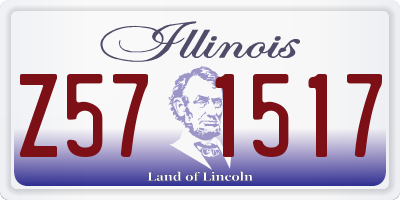 IL license plate Z571517