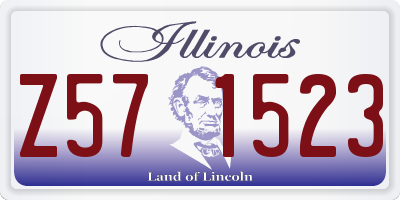 IL license plate Z571523