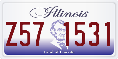 IL license plate Z571531