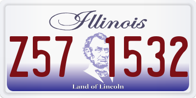 IL license plate Z571532