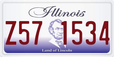 IL license plate Z571534