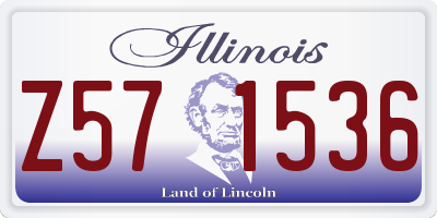 IL license plate Z571536