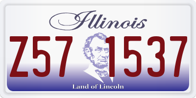 IL license plate Z571537