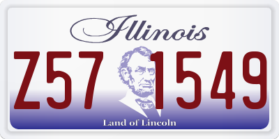 IL license plate Z571549