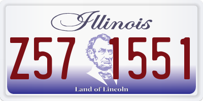 IL license plate Z571551