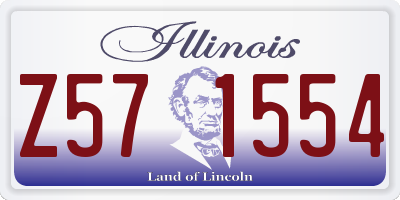 IL license plate Z571554